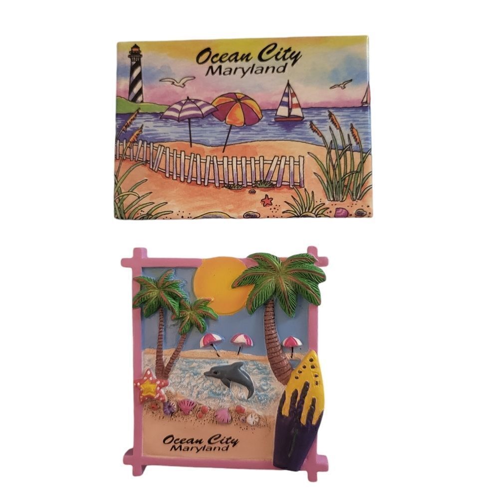 Set of two Ocean City Maryland magnets. ^